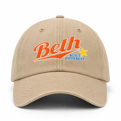 Your Name Built Different Logo Washed Cap BETH 13K1 C56PF