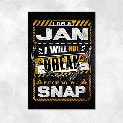 JAN Motivational Rug – Black & Yellow Quote Carpet for Living Room 13K1-AR1