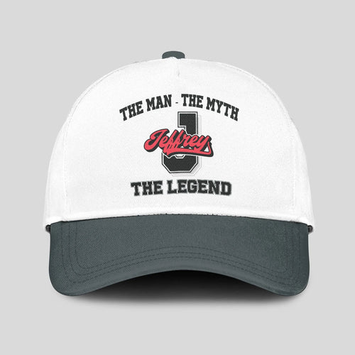 The Man The Myth The Legend Custom Initial Letter And Name Cap JEFFREY 13K1 C38PF