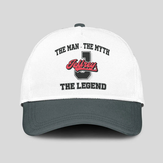The Man The Myth The Legend Custom Initial Letter And Name Cap JEFFREY 13K1 C38PF