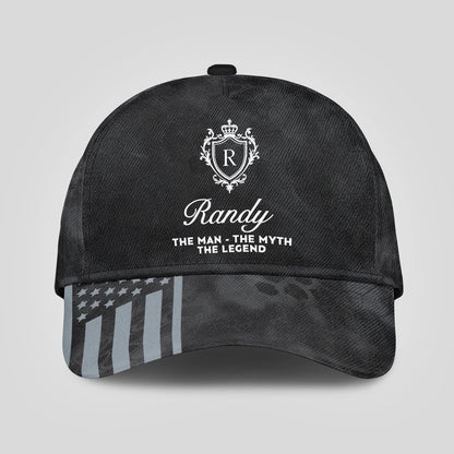 The Man The Myth The Legend America Black Camo Cap RANDY 13K1 C173PF