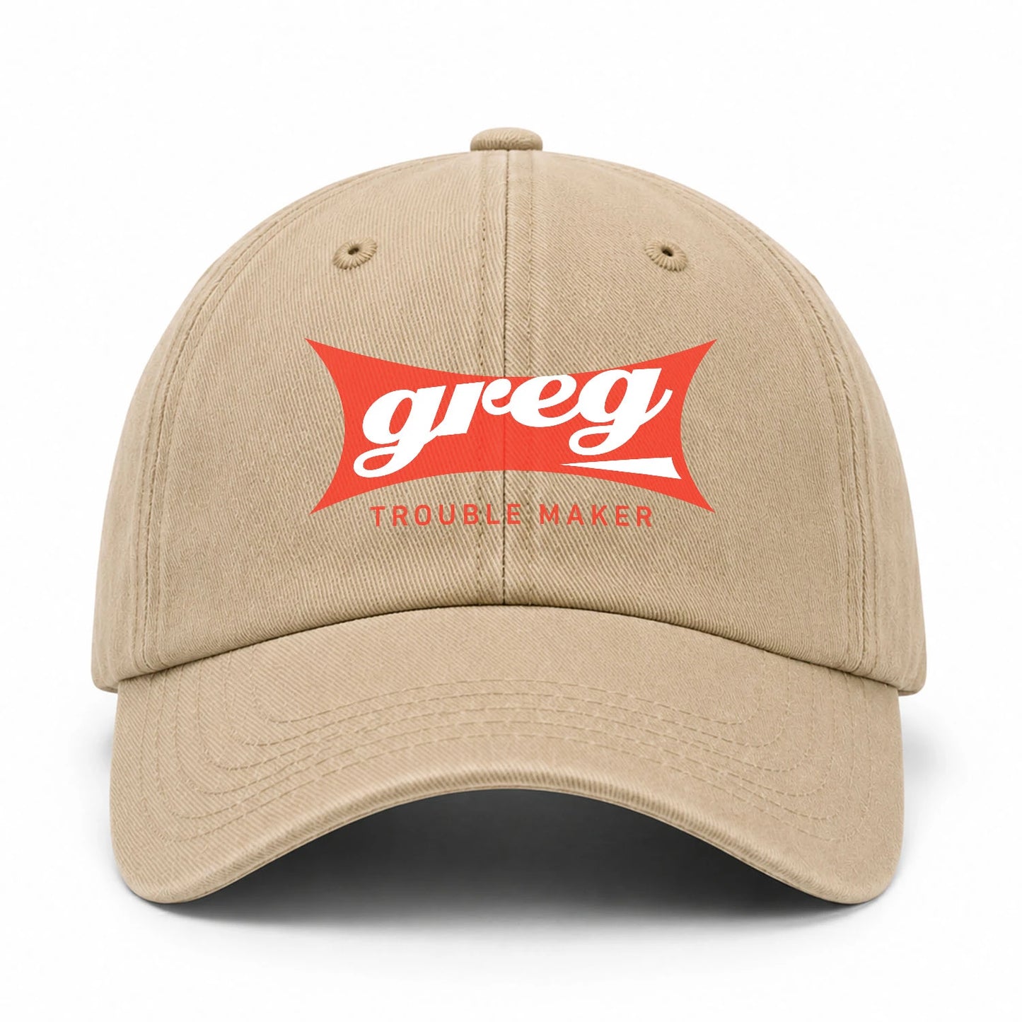 Trouble Maker Red Logo Washed Cap GREG 13K1 C78PF