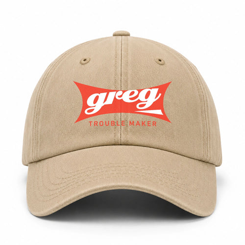 Trouble Maker Red Logo Washed Cap GREG 13K1 C78PF