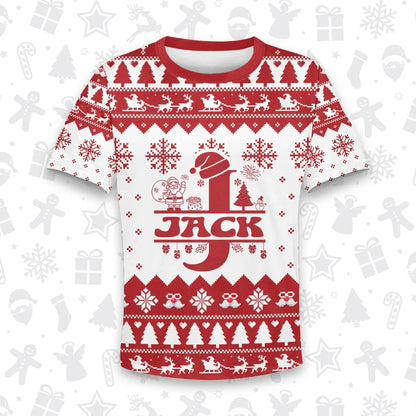 JACK Personalized Christmas T-Shirt Pajama Set - Holiday Gift Outfit 13K1-CR2