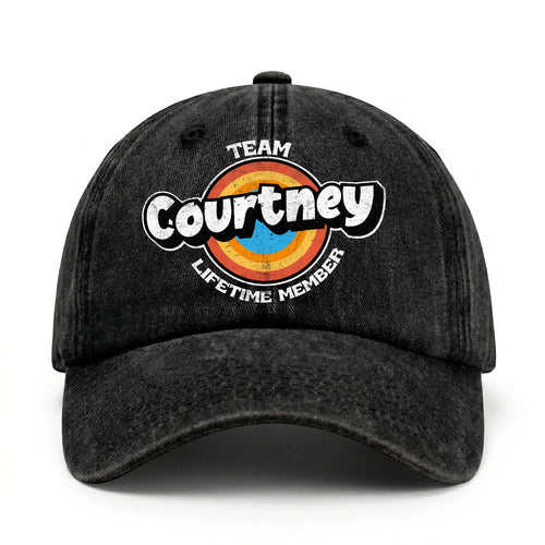 Team Your Name Lifetime Member Logo Cap COURTNEY 13K1 C66PF