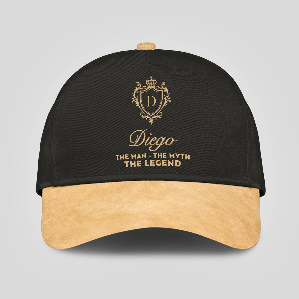 The Man The Myth The Legend Black And Champagne Gold Cap DIEGO 13K1 C94PF