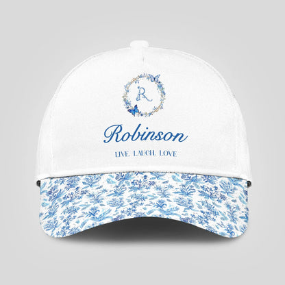 Live Laugh Love Blue Flowers Cap ROBINSON 13K1 C50PF