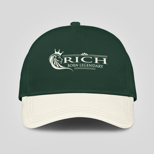Born Legendary Lion Logo Sage Green And Beige Cap RICH 13K1 C182PF