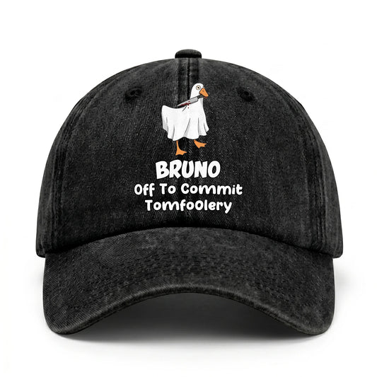 Off To Commit Tomfoolery Funny Goose Washed Cap BRUNO 13K1 C131PF