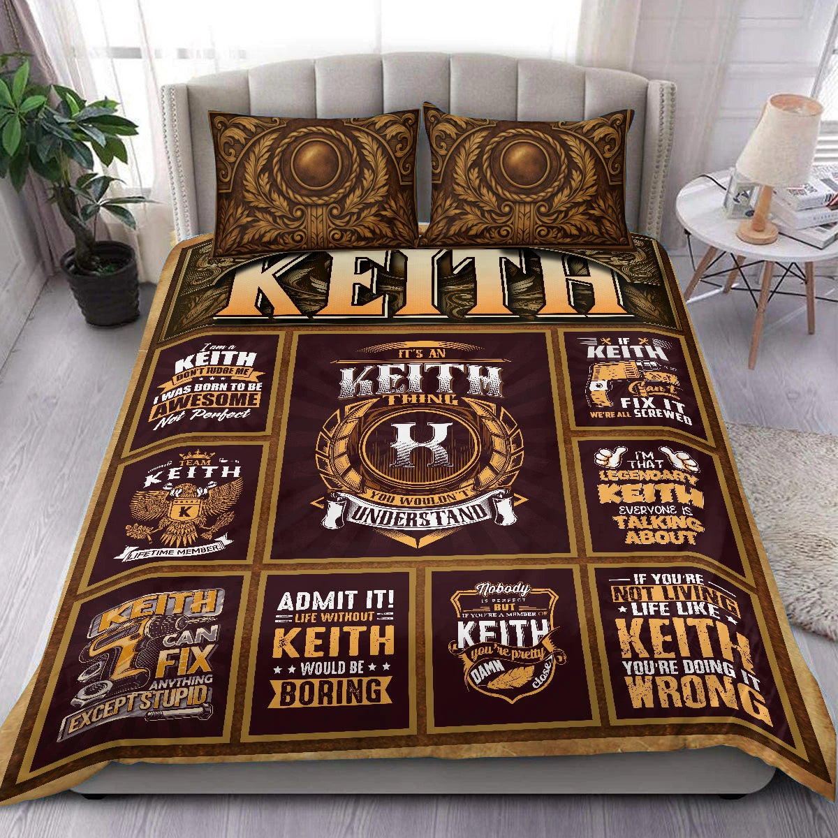 KEITH Limited Edition Personalized Bedding Set 13K1-BS3
