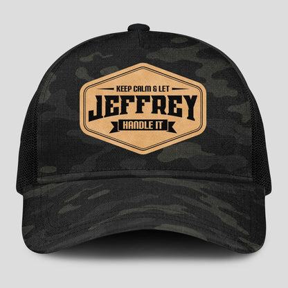 Keep Calm & Let Your Name Handle It Dark Camo Mesh Cap JEFFREY 13K1 C195PF