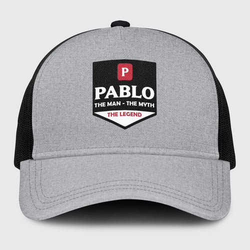 The Man The Myth The Legend Gray Mesh Cap PABLO 13K1 C189PF
