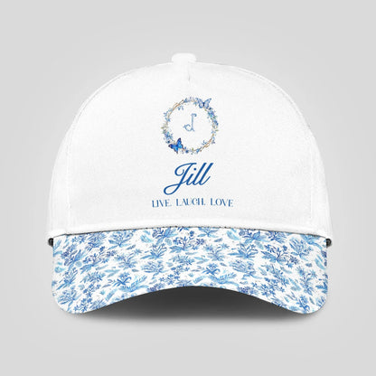 Live Laugh Love Blue Flowers Cap JILL 13K1 C50PF