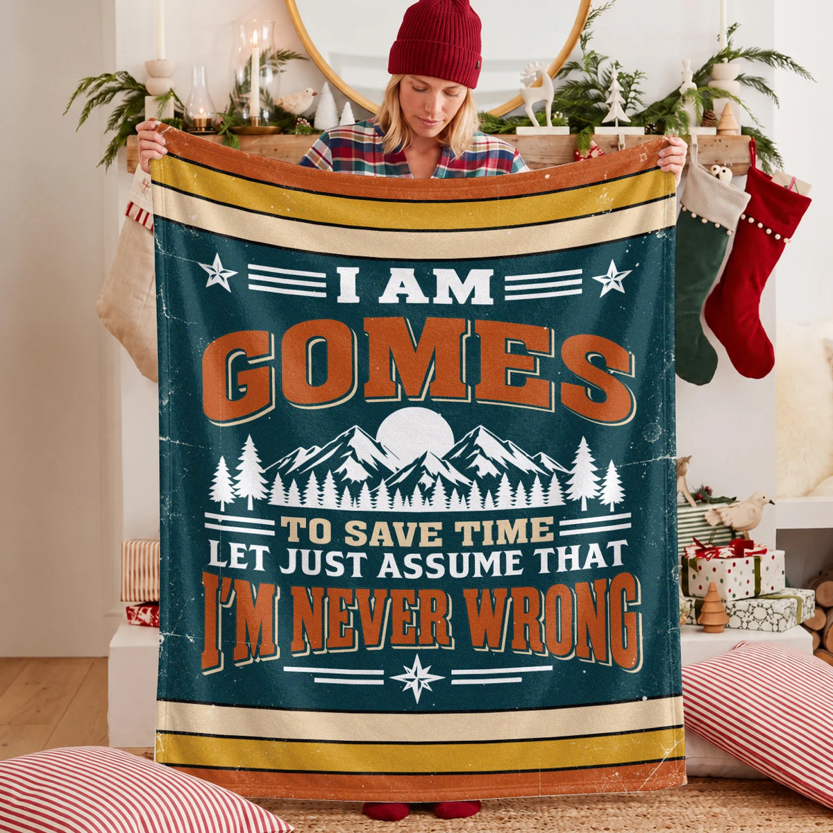 I'm Name Never Wrong Funny Retro Fleece Blanket GOMES 13K1 BK66