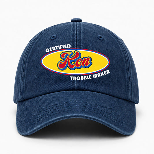 Certified Your Name Trouble Maker Washed Cap KEN 13K1 C73PF