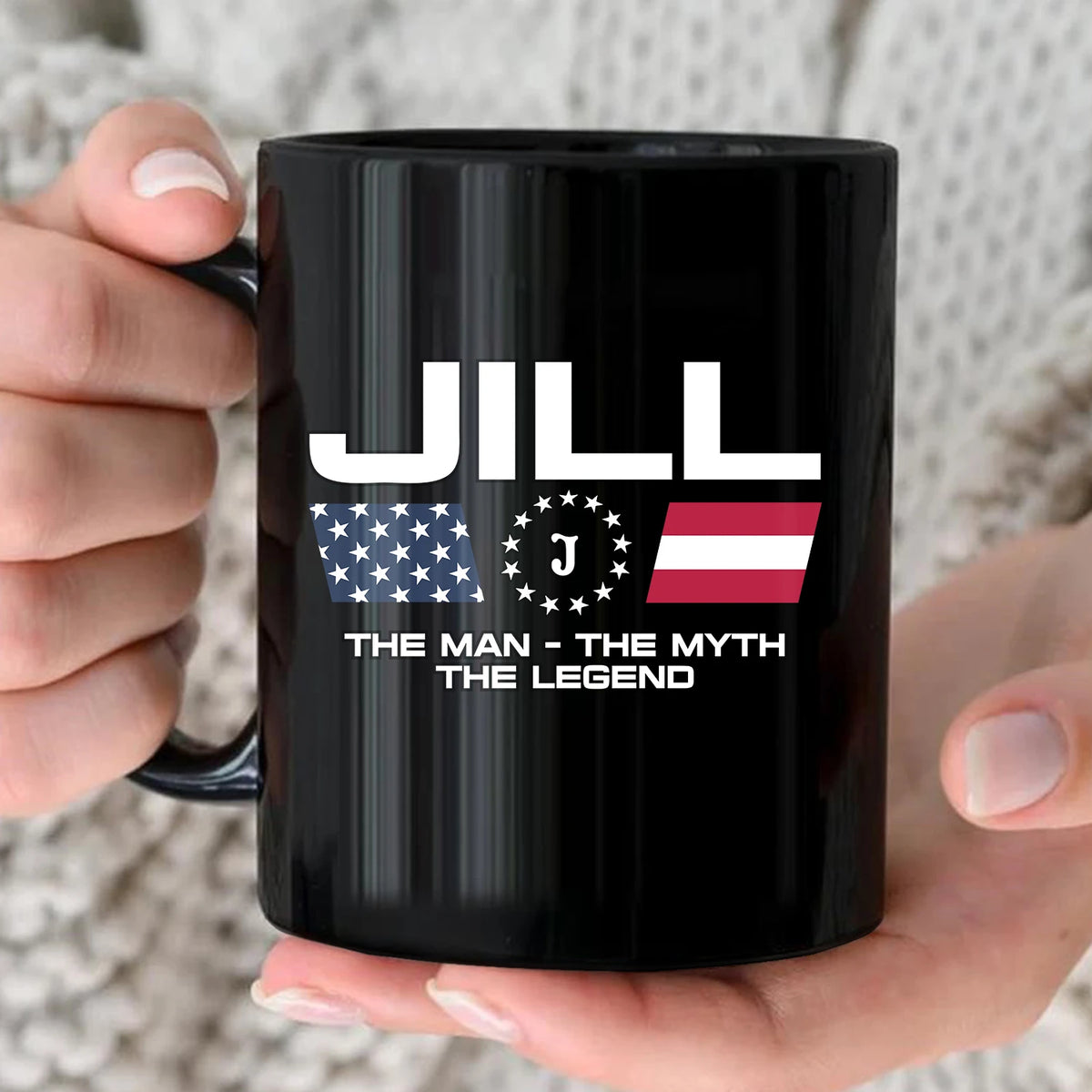 The Man The Myth The Legend Us Flag Mug JILL 13K1 MG23