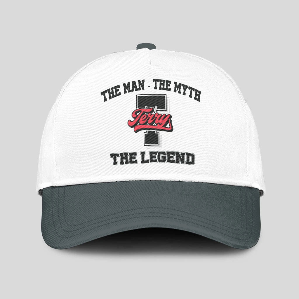 The Man The Myth The Legend Custom Initial Letter And Name Cap TERRY 13K1 C38PF