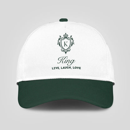 Live Laugh Love Elegant Blue And White Cap KING 13K1 C90PF
