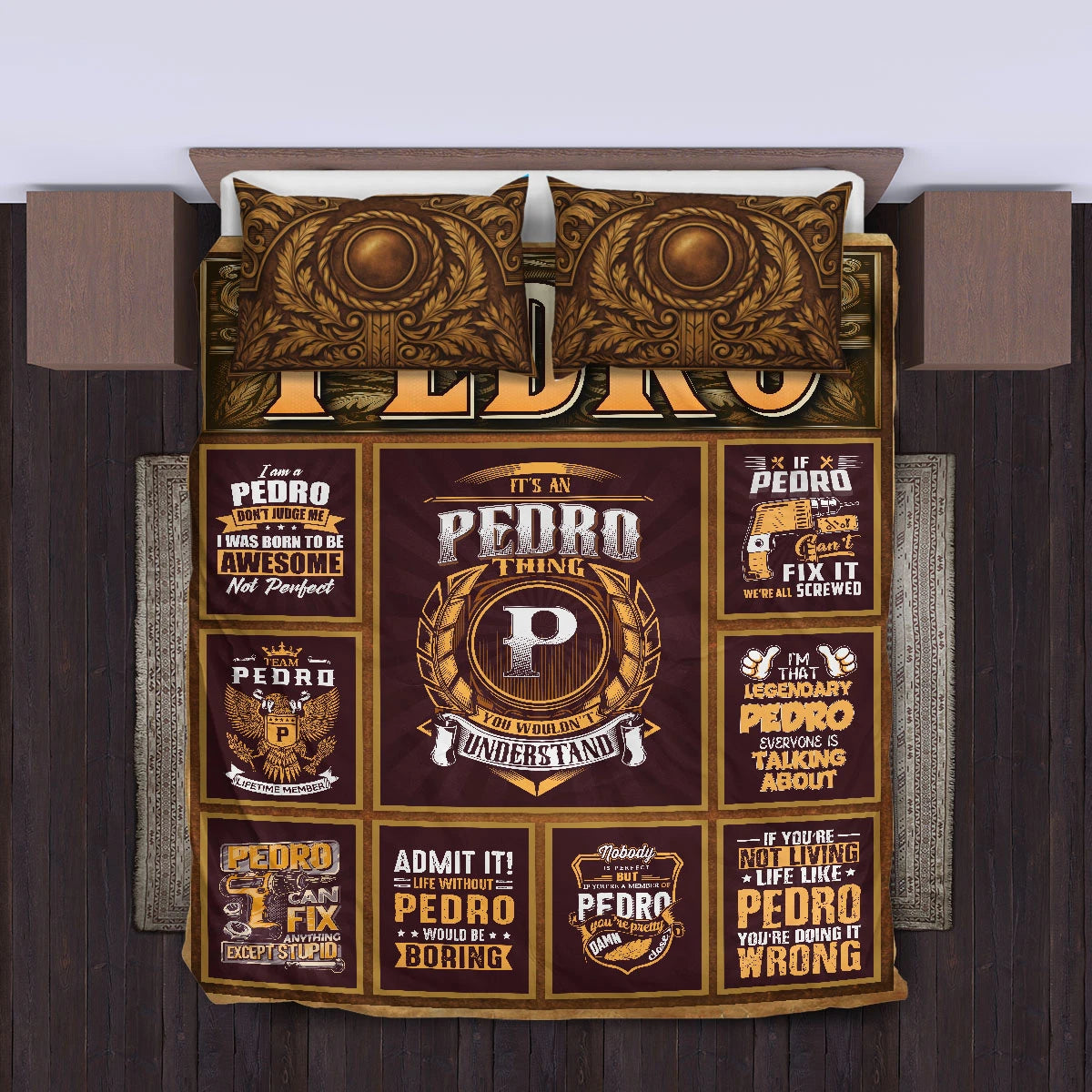 PEDRO Limited Edition Personalized Bedding Set 13K1-BS3
