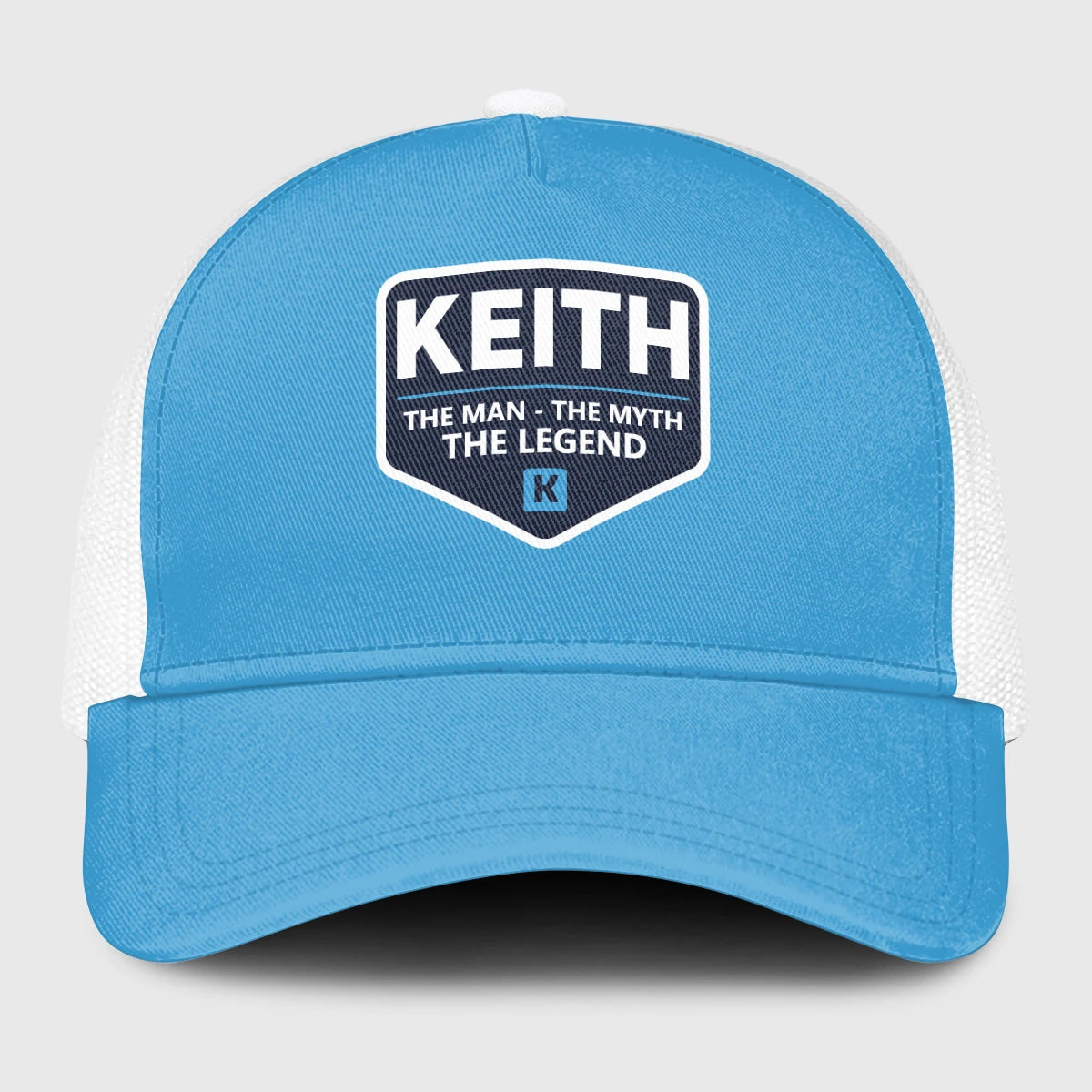 The Man The Myth The Legend Light Blue Mesh Cap KEITH 13K1 C190PF