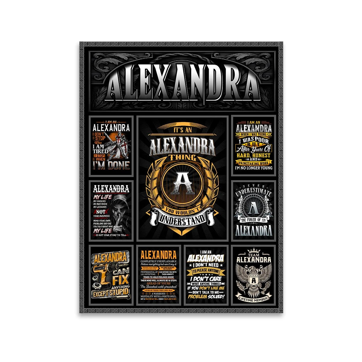 ALEXANDRA Personalized Sponge Floor Mat – Custom Printed Home Decor 13K1-AR2