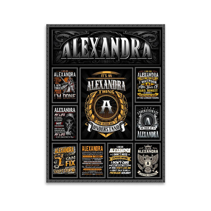 ALEXANDRA Personalized Sponge Floor Mat – Custom Printed Home Decor 13K1-AR2