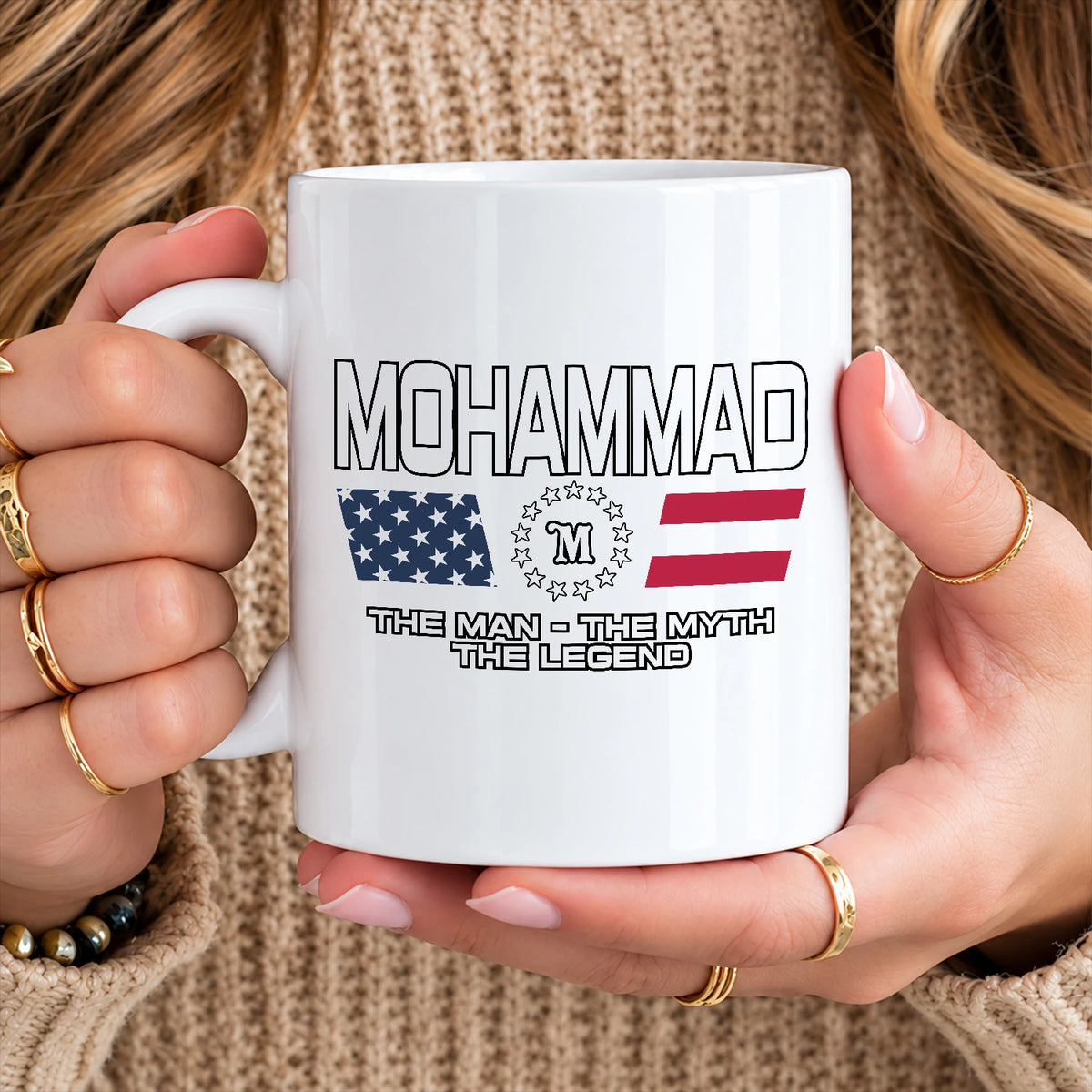 The Man The Myth The Legend Us Flag Mug MOHAMMAD 13K1 MG23