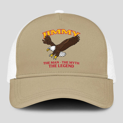 The Man The Myth The Legend Eagle Khaki Mesh Cap JIMMY 13K1 C210PF