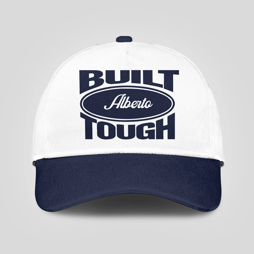 Built Your Name Tough Slogan Blue And White Cap ALBERTO 13K1 C95PF