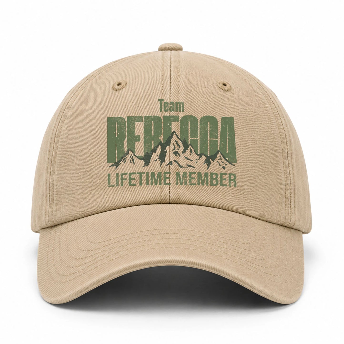 Team Your Name Lifetime Member Mountain Cap REBECCA 13K1 C58PF