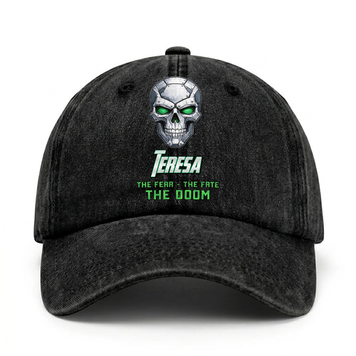 The Fear The Fate The Doom Skull Washed Cap TERESA 13K1 C99PF