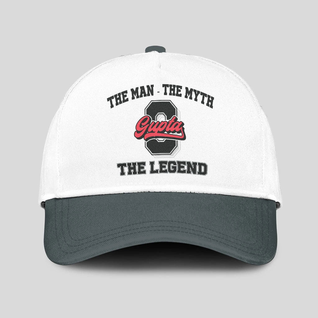 The Man The Myth The Legend Custom Initial Letter And Name Cap GUPTA 13K1 C38PF
