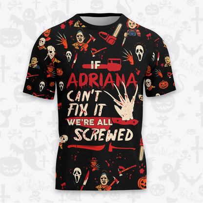 ADRIANA Horror Halloween Pajama Set Scary T-Shirt & Pants Sleepwear Costume 13K1-HL1