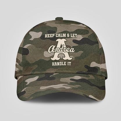 Keep Calm & Let Your Name Handle It Camo Cap ANDREA 13K1 C174PF