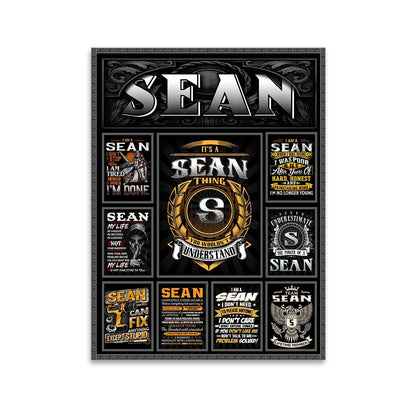 SEAN Personalized Sponge Floor Mat – Custom Printed Home Decor 13K1-AR2