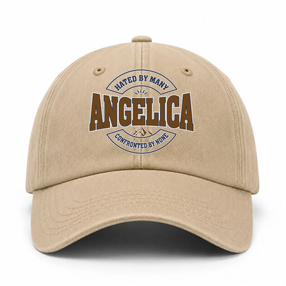 Hated By Many Confronted By None Washed Cap ANGELICA 13K1 C36PF
