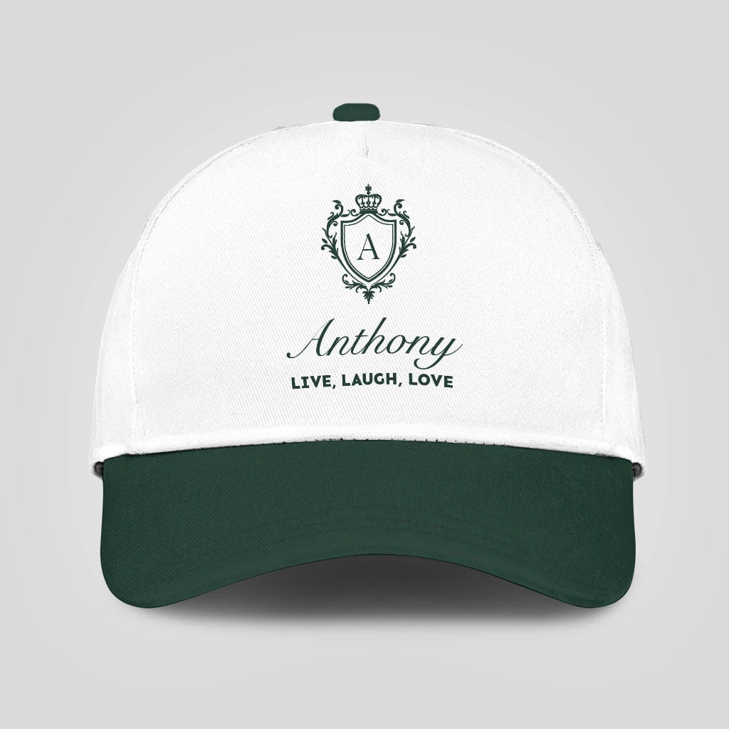 Live Laugh Love Elegant Blue And White Cap ANTHONY 13K1 C90PF