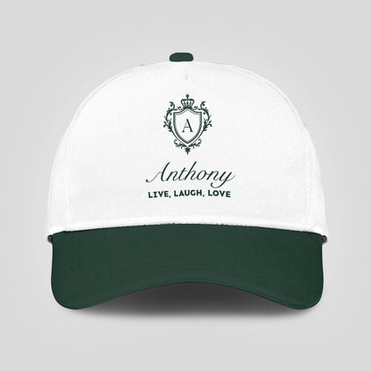 Live Laugh Love Elegant Blue And White Cap ANTHONY 13K1 C90PF