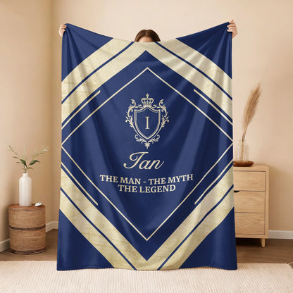 The Man The Myth The Legend Diamond Fleece Blanket IAN 13K1 BK06
