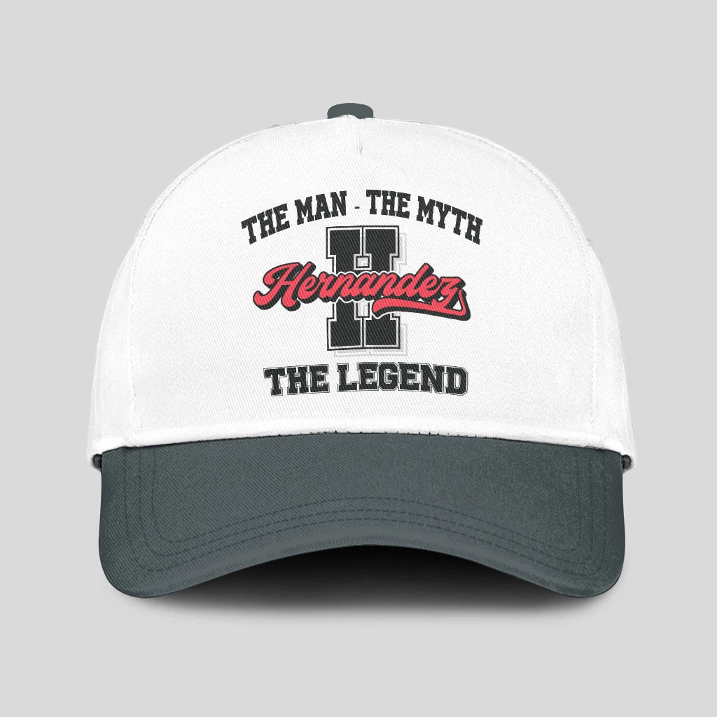 The Man The Myth The Legend Custom Initial Letter And Name Cap HERNANDEZ 13K1 C38PF