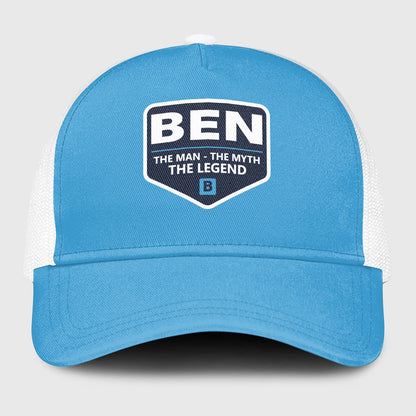 The Man The Myth The Legend Light Blue Mesh Cap BEN 13K1 C190PF