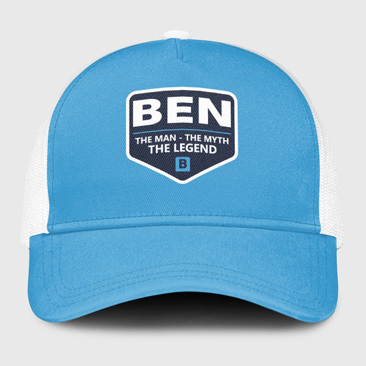 The Man The Myth The Legend Light Blue Mesh Cap BEN 13K1 C190PF