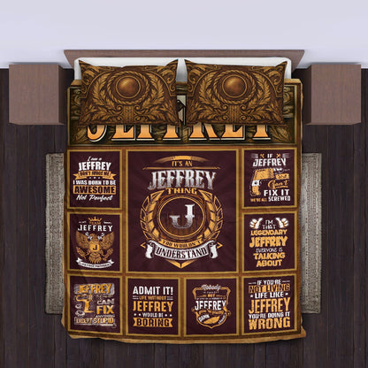 JEFFREY Limited Edition Personalized Bedding Set 13K1-BS3