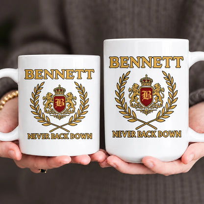 Never Back Down Royal Mug BENNETT 13K1 MG22