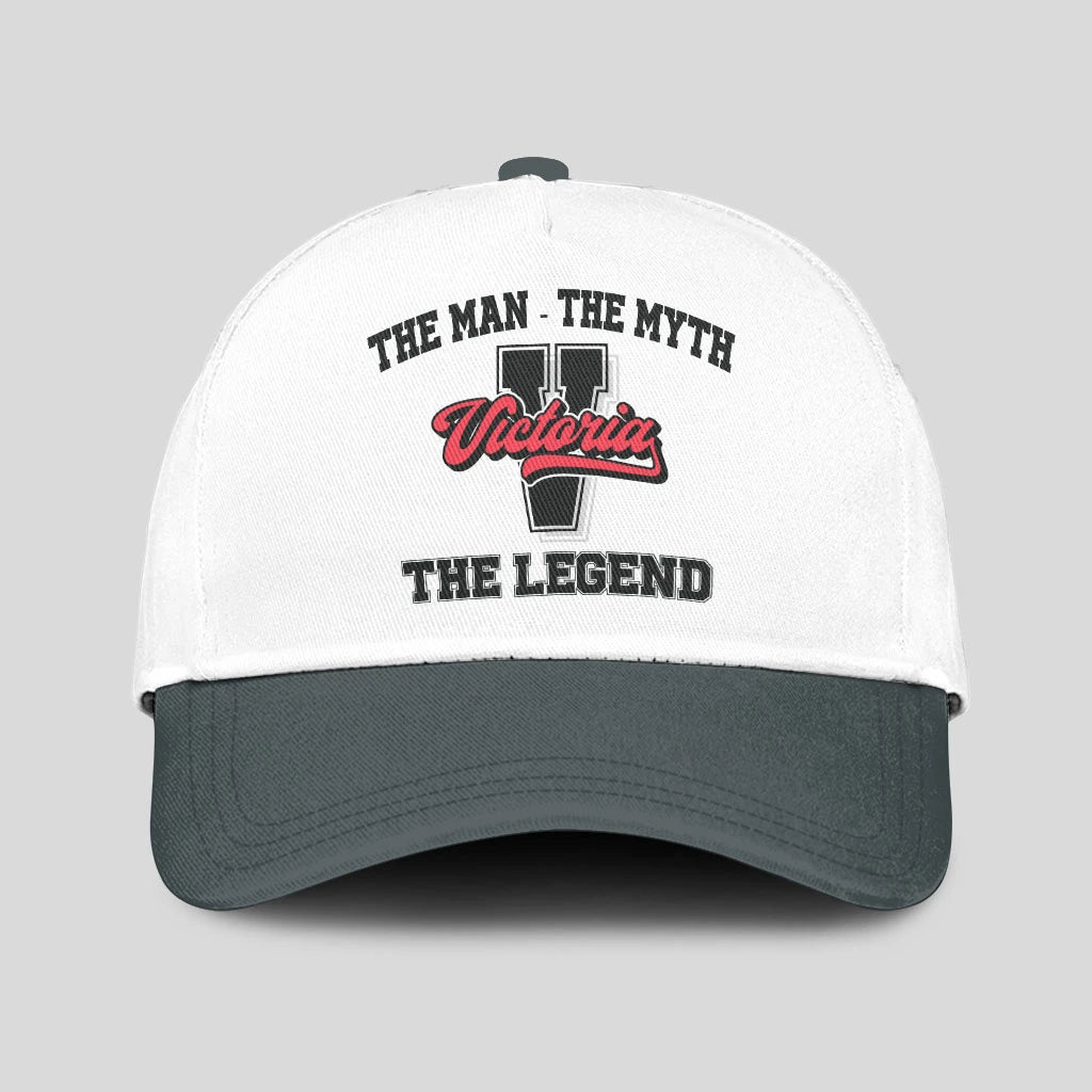 The Man The Myth The Legend Custom Initial Letter And Name Cap VICTORIA 13K1 C38PF