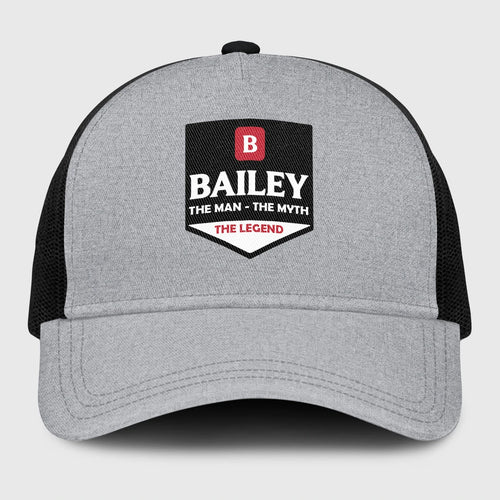 The Man The Myth The Legend Gray Mesh Cap BAILEY 13K1 C189PF