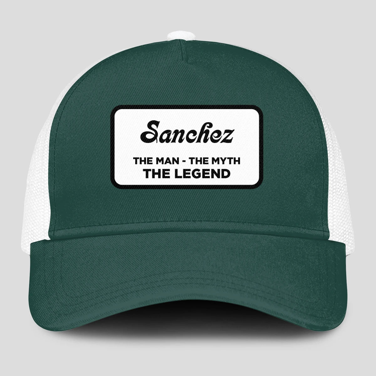 The Man The Myth The Legend Green And White Mesh Cap SANCHEZ 13K1 C198PF