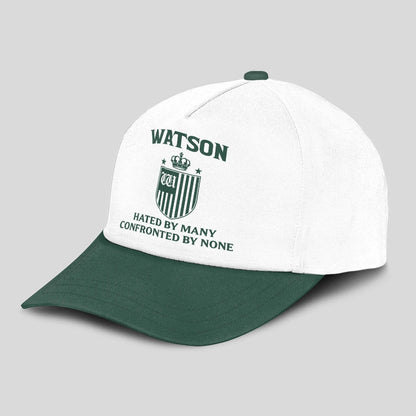 Hated By Many Confronted By None Luxury Logo Cap WATSON 13K1 C41PF