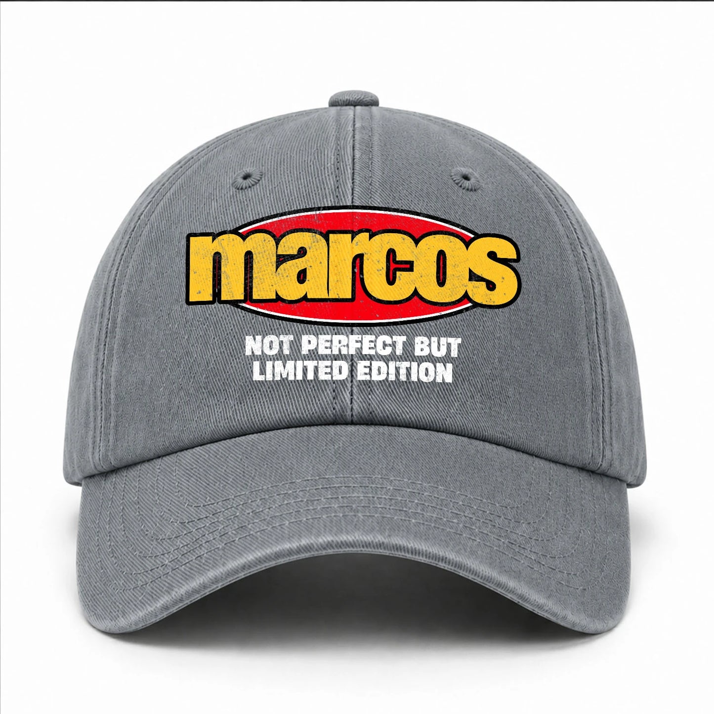 Your Name Not Perfect But Limited Edition Red Logo Washed Cap MARCOS 13K1 C84PF