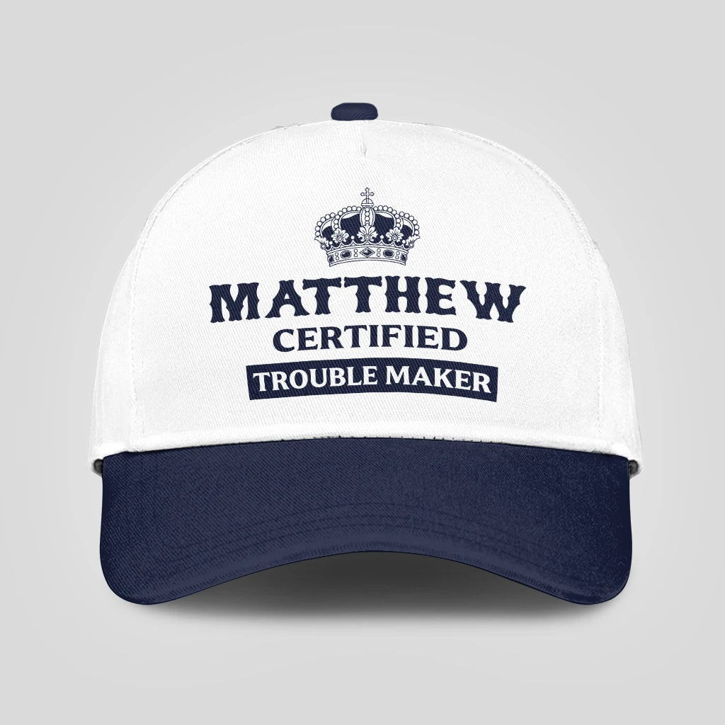 Certified Your Name Trouble Maker Washed Cap MATTHEW 13K1 C148PF